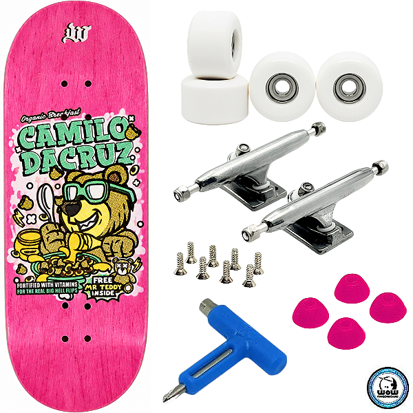 Fingerboard Premium WoW 34mm - Trucks G4 - Rodas Uretano 64D com Grip