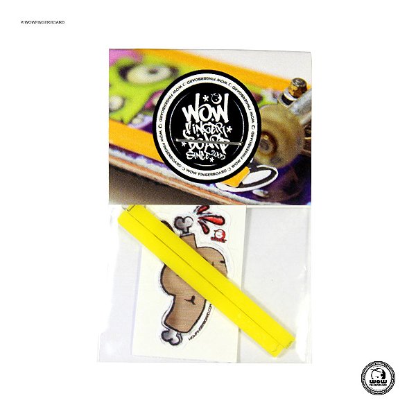 Boardrails Adesivos Wow Fingerboard - Amarelo