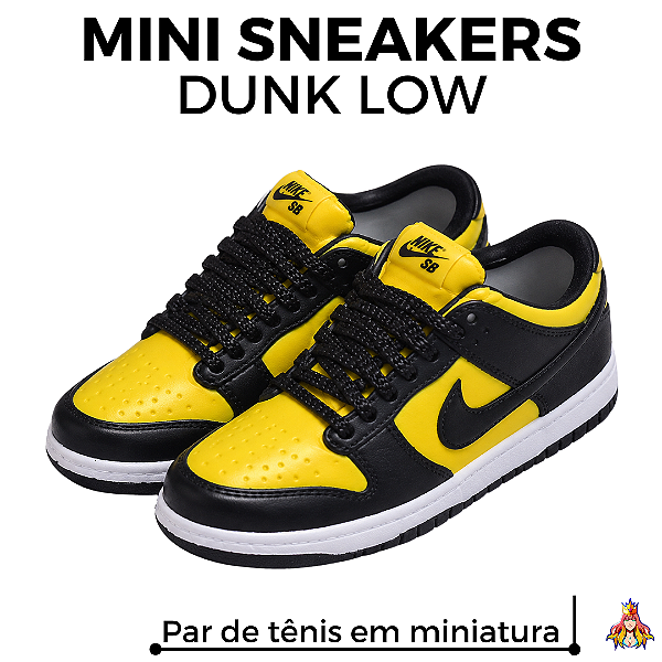 Miniatura Sneakers Tênis Dunk Low - Bumblebee