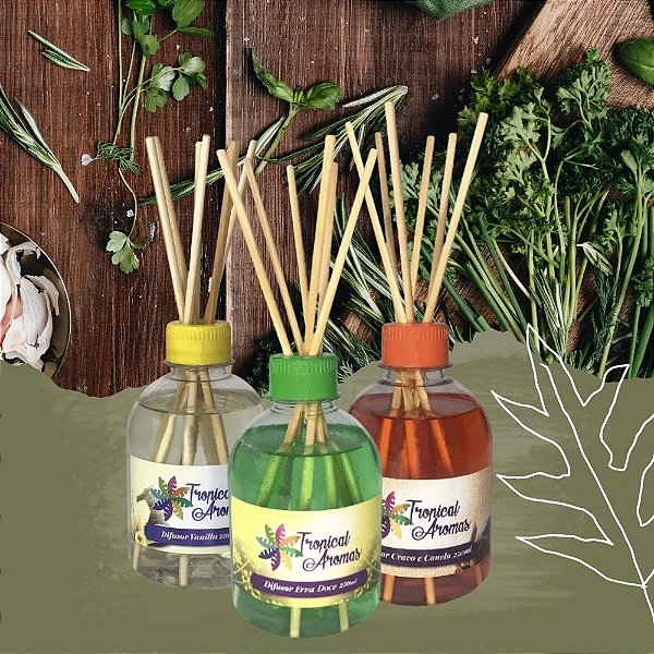DIFUSOR AROMATIZADOR DE AMBIENTE - TROPICAL AROMAS - ERVAS