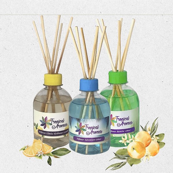 DIFUSOR AROMATIZADOR DE AMBIENTE - TROPICAL AROMAS - CITRICO