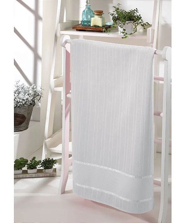 TOALHA DE BANHO BORDARE 100% ALGODÃO - RENDA - APPEL