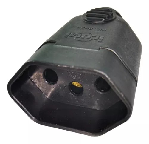 PLUG FEMÊA 3 FUROS COMUM 10 AMPERES - ILUMI