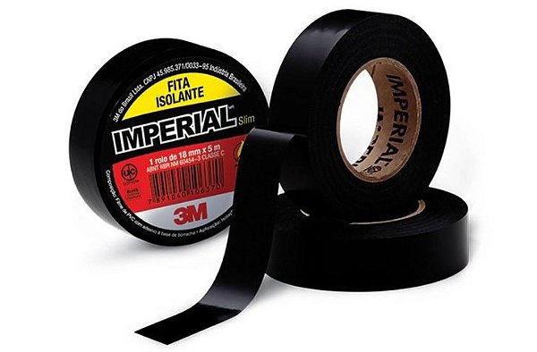 FITA ISOLANTE 5 METROS PRETA - 3M