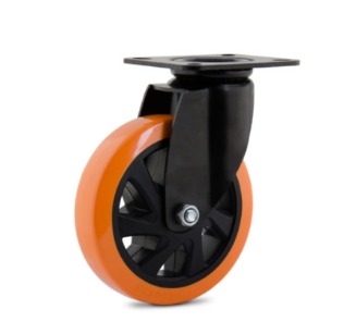 RODIZIO PLACA GIRATORIA 4" PU COM ROLAMENTO DE ESFERAS (140Kg) - COLSON