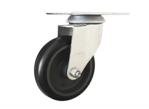 RODIZIO PLACA FIXO 4" BORRACHA TERMOPLÁSTICA (65KG) - COLSON