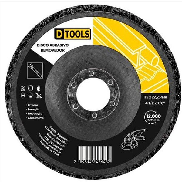 DISCO ABRASIVO REMOVEDOR 4.1/2''X7/8'' DTOOLS