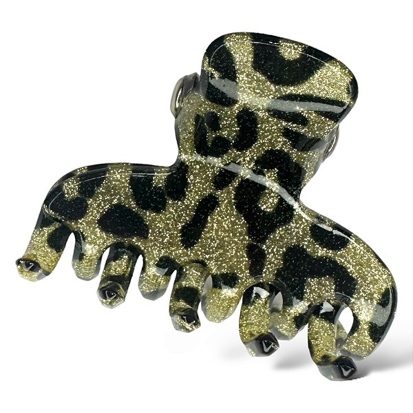 Piranha Animale | Piranha de cabelo Animal Print com glitter