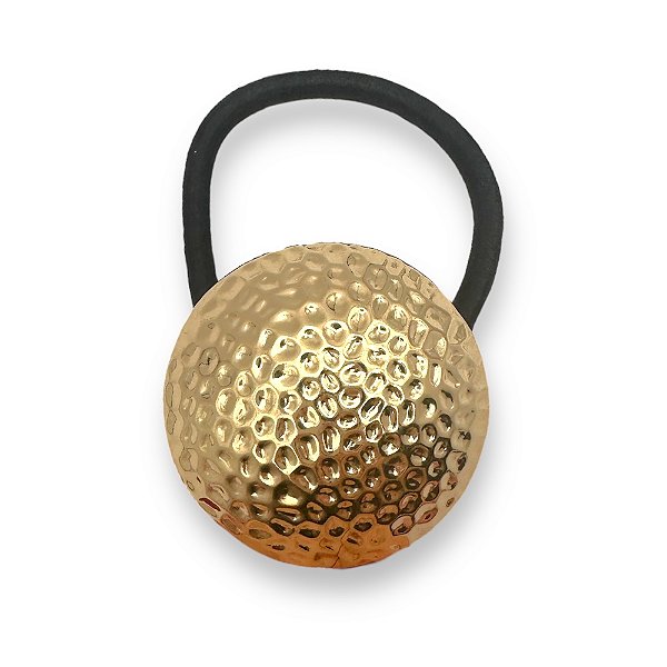 Elástico Emma | Elástico de cabelo de metal redondo texturizado dourado