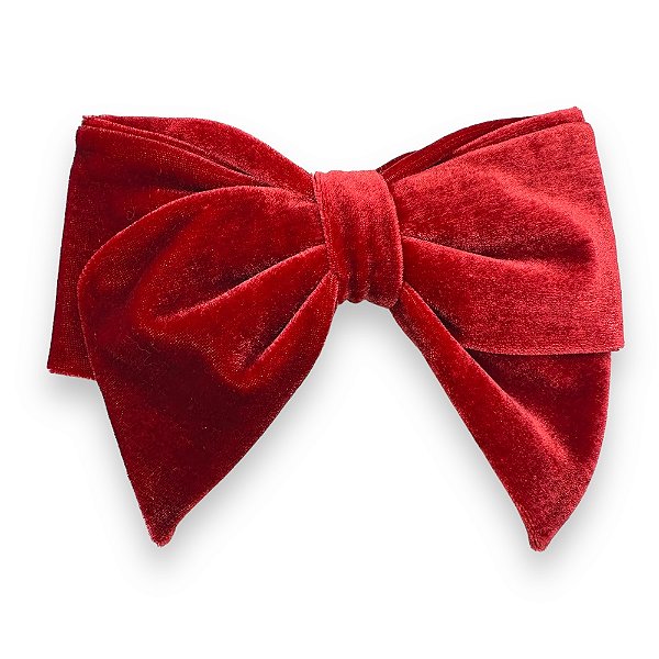 Laço Penelope | Laço vermelho bordô de veludo
