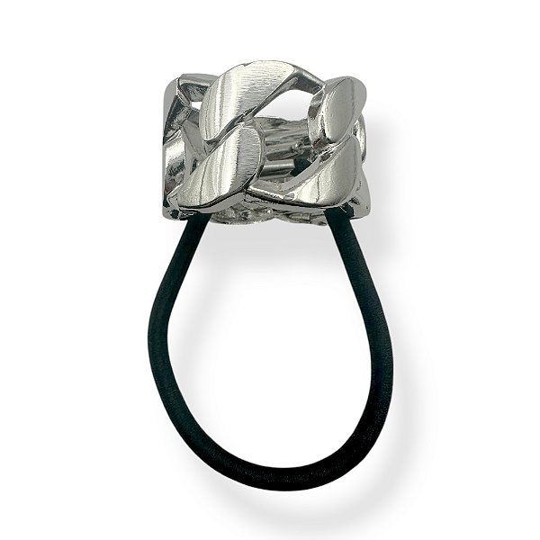 Elástico Trançado Prateado | Elástico de cabelo de Metal