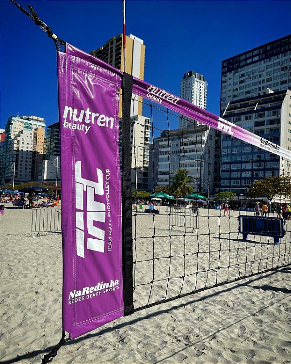 Rede Oficial malha 10 - 3 Faixas Personalizada - Volei/Futevolei