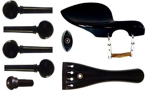 Conjunto Ébano Modelo Swiss com Olho Paris para Violino(SEM COLOCAÇÃO)