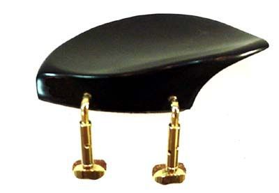 Queixeira Modelo Teka de Ébano com Ferragens Modelo Hill Dourado, para Violino