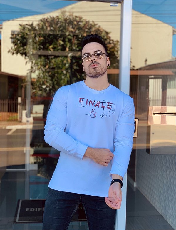 Camiseta Finale Branca Manga Longa.