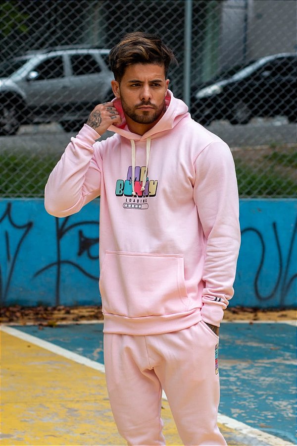 Conjunto Moleton Rosa Claro.