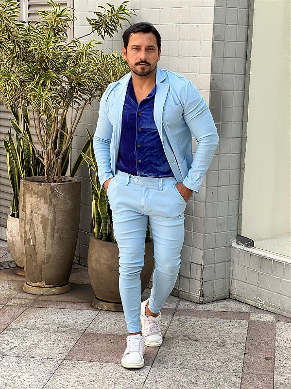 Conjunto Terno Azul bebê ExaltUrban.