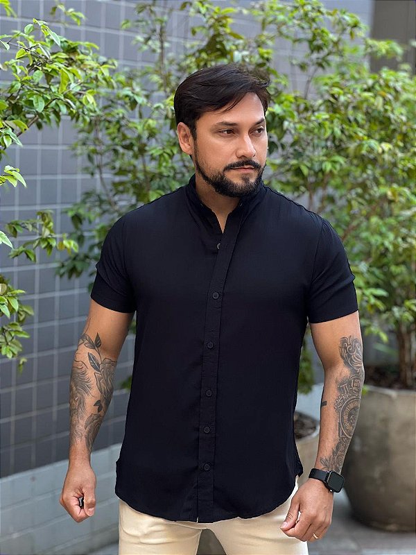 Camisa Casual Preta.