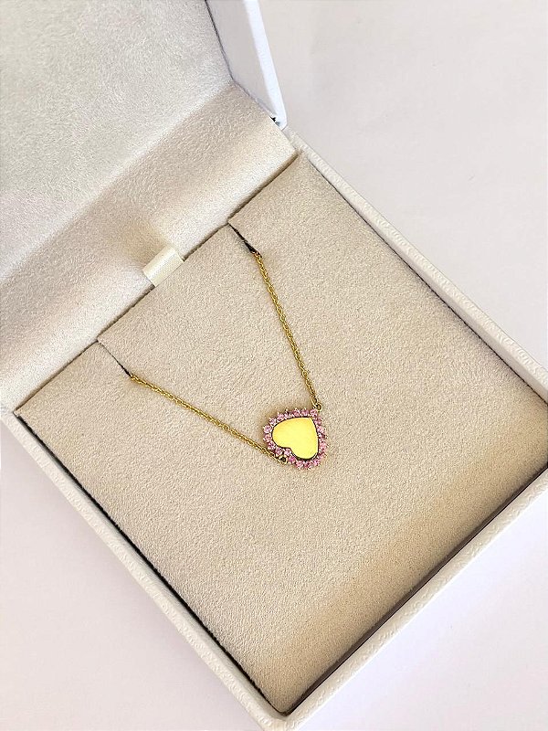 PULSEIRA CORAÇÃO FILHA SAFIRA ROSA