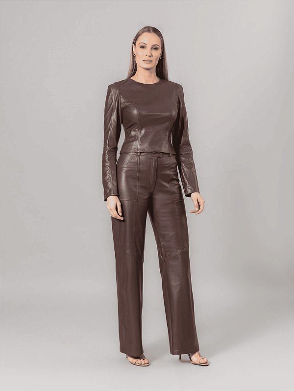 Calça Couro Legítimo - Cecília