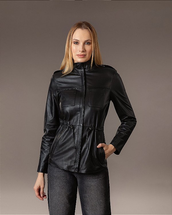 Parka de Couro Legítimo - Ayla