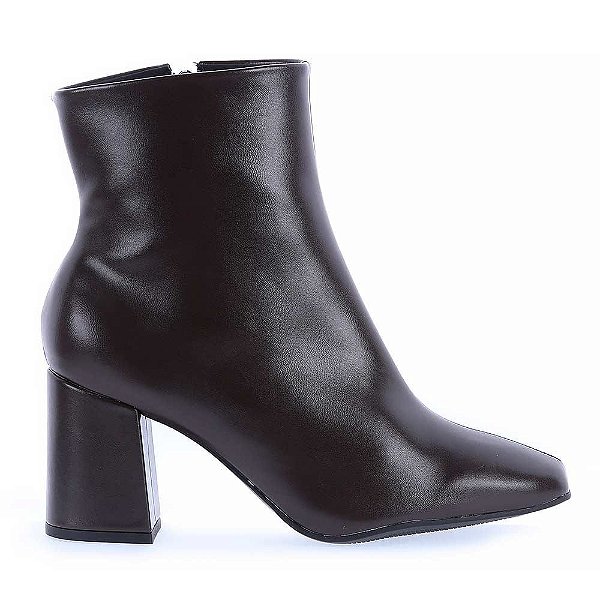 Blaire - Bota Cano Médio Salto Bloco Chocolate