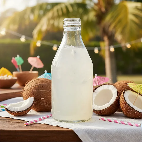 Garrafa Coquinho 200ml Só Vidro - Kit 50 unidades