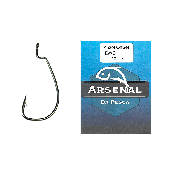 Anzol Arsenal da Pesca Offset EWG Black Nickel