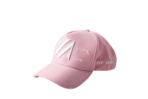 Boné Mar Negro Feminino Casual Rosa