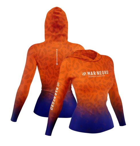 Camiseta Feminina Mar Negro X Protection Onça Laranja