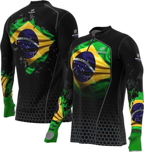 Camiseta Mar Negro Fishing Premium Brasil 1 - G