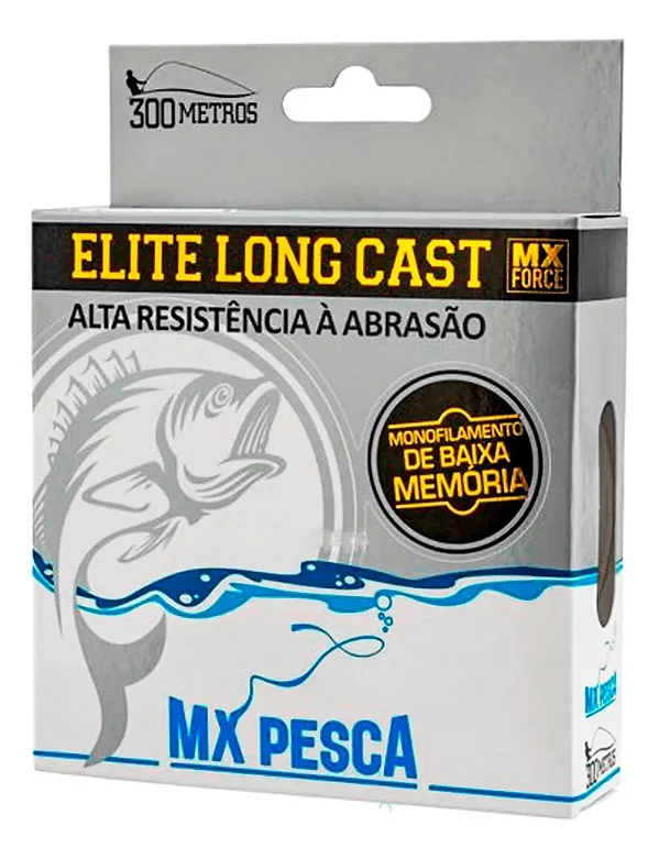 Linha Mx Pesca Elite Long Cast Transparente 300m