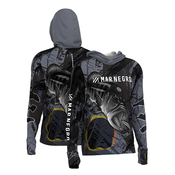 Camiseta de Pesca X Protection Sublimada Tucunaré Ocelos – Mar Negro