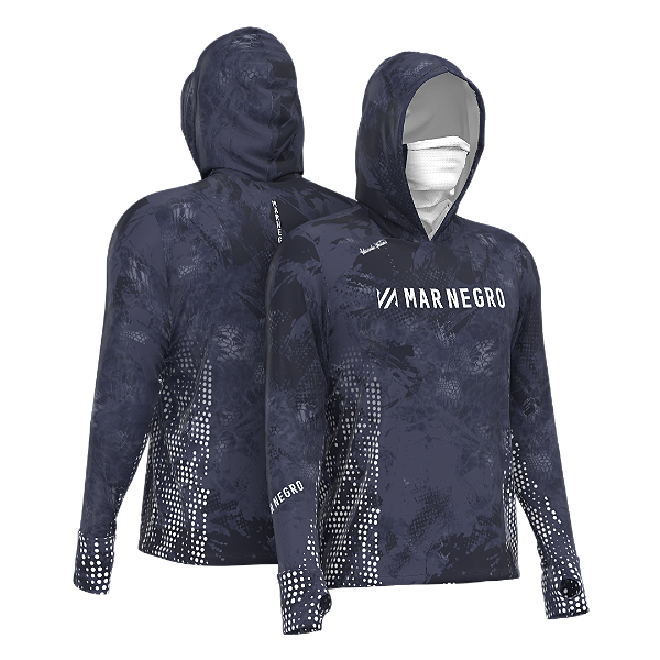 Camiseta de Pesca X Protection 360 Sublimada Mar Negro - Shade Scale