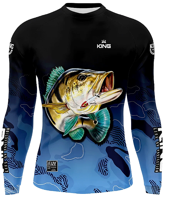 Camiseta de Pesca King Brasil KFF60 – Proteção Solar UV 50+