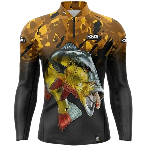 Camiseta de Pesca King Brasil KFF10 – Proteção Solar UV 50+