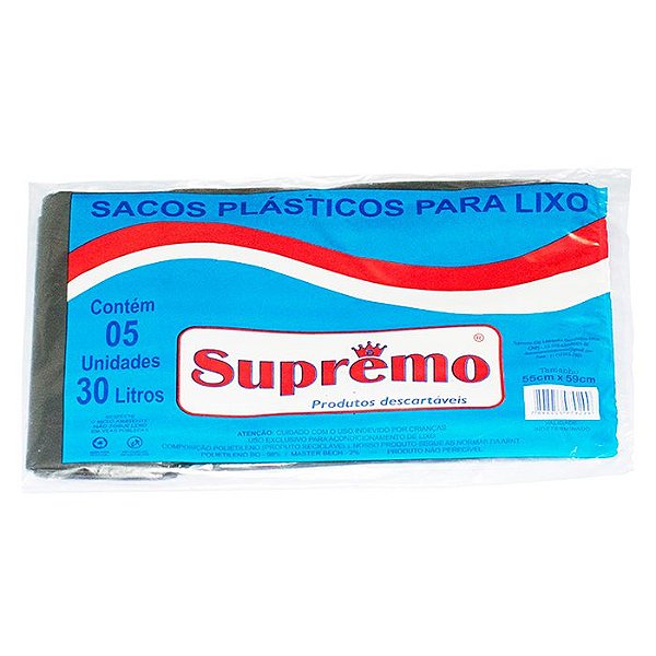 6 SACO DE LIXO SUPREMO 30L