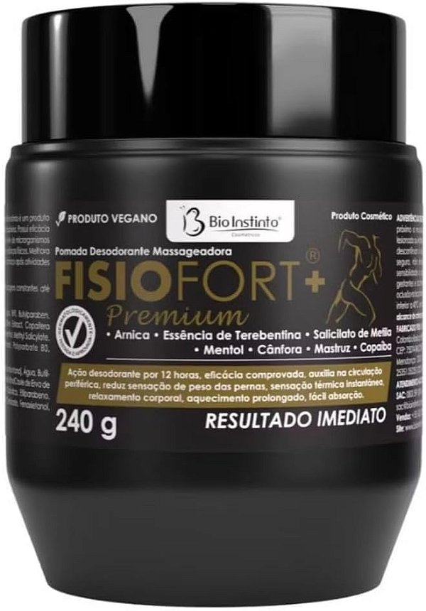 Pomada Massageadora Fisiofort Premium Pote 240g