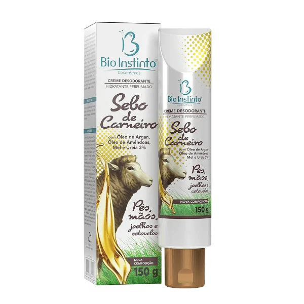 Sebo de Carneiro com Óleo de Argan 150g - Bio Instinto CosméticosSebo de Carneiro com Óleo de Argan 150g - Bio Instinto Cosméticos