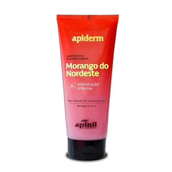 Loção Hidratante Corporal Apiderm Morango do Nordeste 190g - Apinil Cosméticos