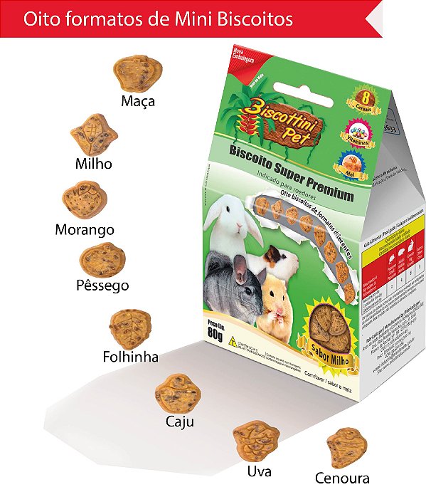 DROP 080 - Biscoito Para Coelho, Hamster e outros Roedores  80GR