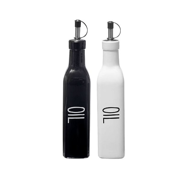 Porta Azeite de Vidro Manhattan 290ml com Tampa de Aço Inox Elegância e Praticidade na Cozinha