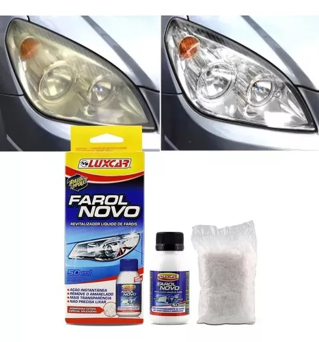 Renovador Liquido Farol Novo Luxcar Limpa Farol - Restaurador de Farol Facil