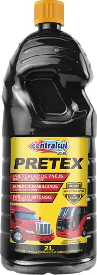 PRETEX - PRETEADOR DE PNEUS 2 LITROS - Pretinho - Limpa Pneus -  Limpeza Automotiva