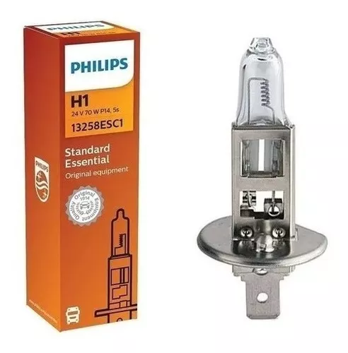 H1 - 24V - Lampada Caminhão Lâmpada Onibus h1 24v 70w philips s/ rabicho PH13258  - PONTO M PECAS AUTOMOTIVAS