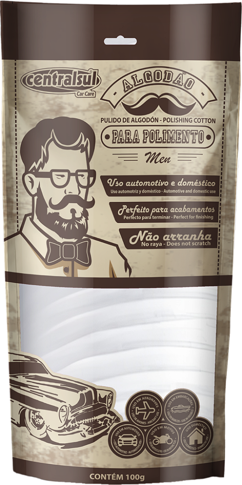 ALGODAO MEN 100G -  LIMPEZA AUTOMOTIVA - CENTRALSUL