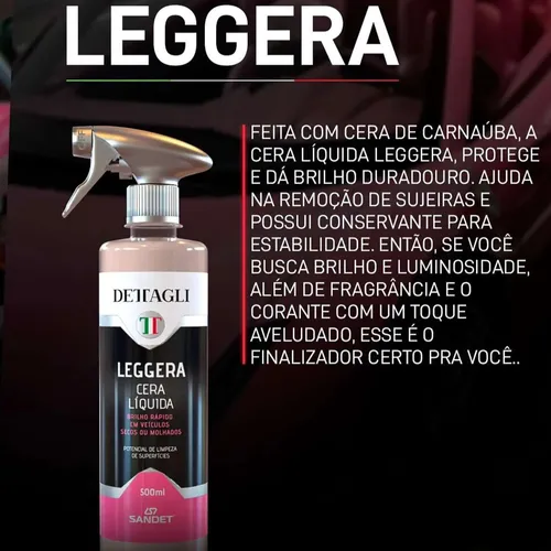 Cera 500ml Cera Liquida Leggera seco molhado Dettagli