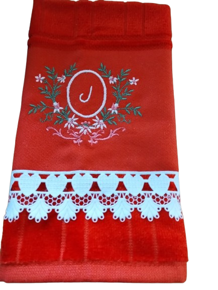 Toalha lavabo personalizada.