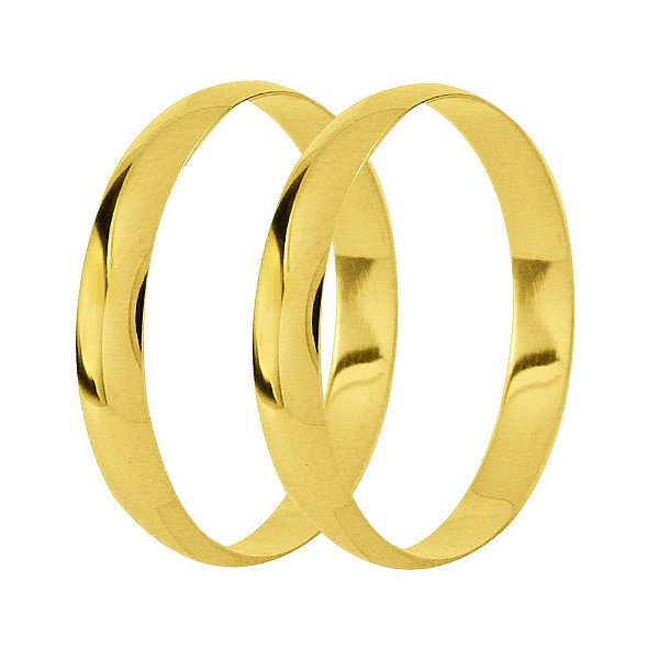 Aliança tradicional em ouro 18k com 3mm 1,1g (unidade)