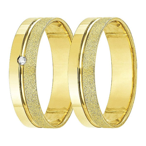 Aliança trabalhada em ouro 18k com 5mm 3,5g (unidade)